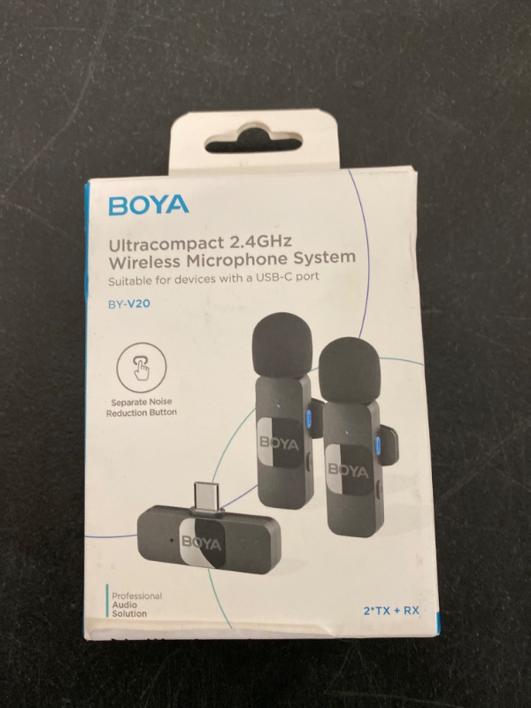 Photo 4 of BOYA Wireless Lavalier Microphone for iPhone iPad Phone Omnidirectional External Mini Lapel Lightning Microphone for iPhone Clip-On Mic for Video Recording Podcast YouTube Live Streaming (Black2)-ITEM IS NEW BUT MAY BE MISSING PARTS

