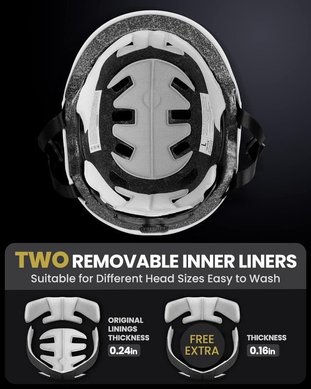 Photo 3 of OutdoorMaster Skateboard Cycling Helmet - Two Removable Liners Ventilation Multi-Sport Scooter Roller Skate Inline Skating Rollerblading for Kids, Youth & Adults
