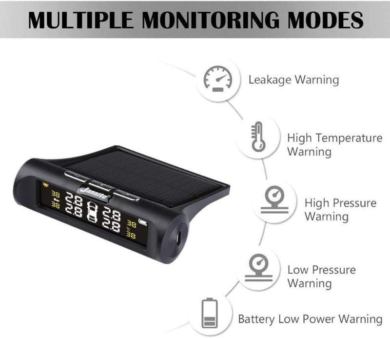 Photo 3 of Tire Pressure Monitoring System, TPMS Tire Pressure Monitor System Colored Screen Universal Wireless LCD Display Waterproof External Sensors Real-time Detection Tire Pressure Temperature 0-62 PSI-ITEM IS NEW BUT MAY BE MISSING PARTS
