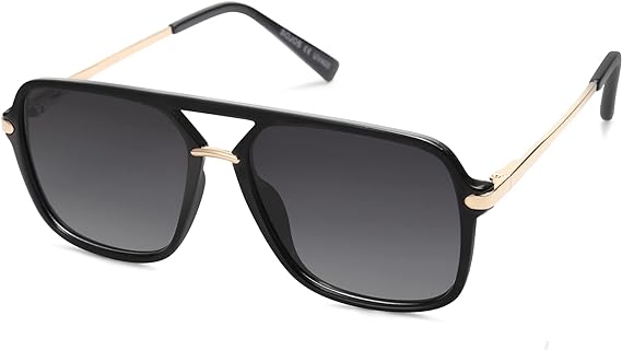 Photo 1 of SOJOS Sunglasses for Women & Men, Retro, Polarized Lens, Trendy Aviator, 90s Shades SJ2229
