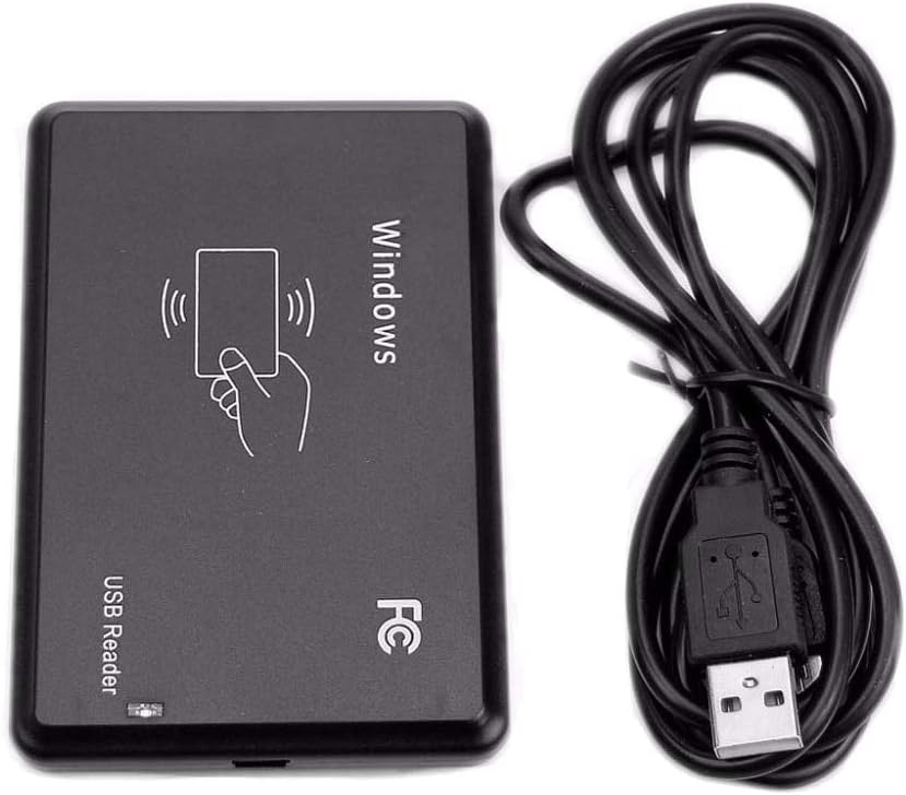 Photo 1 of HiLetgo 125Khz EM4100 USB RFID ID Card Reader Swipe Card Reader Plug and Play with Cable First 10 Digit
