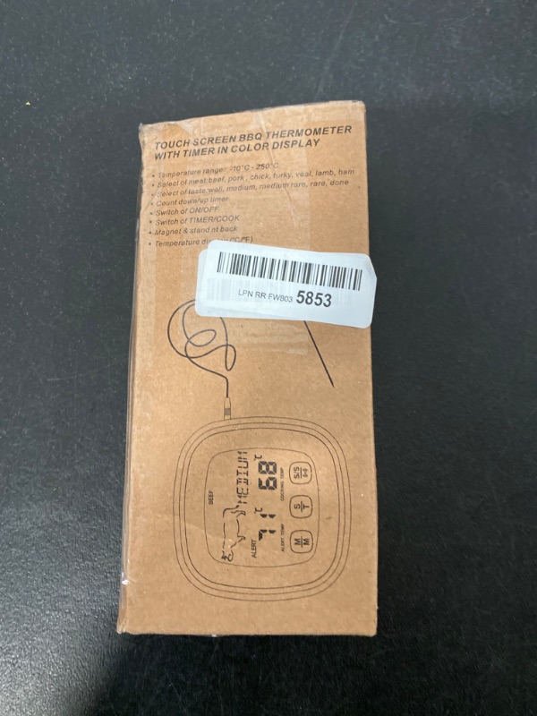 Photo 5 of Digital Touchscreen Meat Food Thermometer - Tuffinix Instant Read Meat Thermometer 40in Probe Kitchen Cooking Thermometer with Timer Function Oven Safe for BBQ Frying Pan Smoker Cooking-BOX HAS BEEN OPENED / MAY BE MISSING PCS

