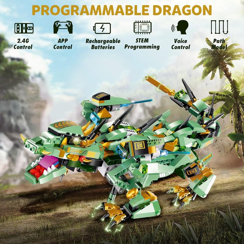 Photo 2 of STEAM- Dragon Toys Control Dragon Robot Building Kit, STEM Projects for Kids Age 8-12-16, Educational STEM Birthday Gifts Toys for 8 9 10 11 12 Year Old Boys Girls (515 Pieces)-ITEM IS NEW BUT MAY BE MISSING PARTS

