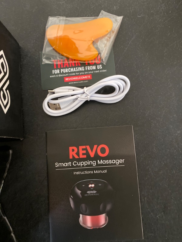 Photo 5 of REVO the Original 4-in-1 Smart Cupping Therapy Massager with Red Light Therapy for Targeted Pain Relief, Knots, Aches, Muscle Soreness, Circulation and Tighter Skin | Portable Electric Cupping Kit

