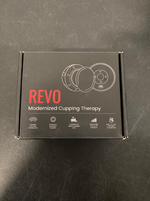 Photo 7 of REVO the Original 4-in-1 Smart Cupping Therapy Massager with Red Light Therapy for Targeted Pain Relief, Knots, Aches, Muscle Soreness, Circulation and Tighter Skin | Portable Electric Cupping Kit

