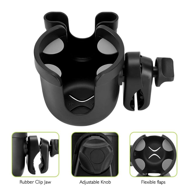 Photo 3 of Accmor Stroller Cup Holder with Phone Holder, Bike Cup Holder, Cup Holder for Uppababy Stroller, 2-in-1 Universal Cup Phone Holder for Stroller, Bike, Wheelchair, Walker, Scooter, Black
-ITEM IS NEW BUT MAY BE MISSING PARTS

