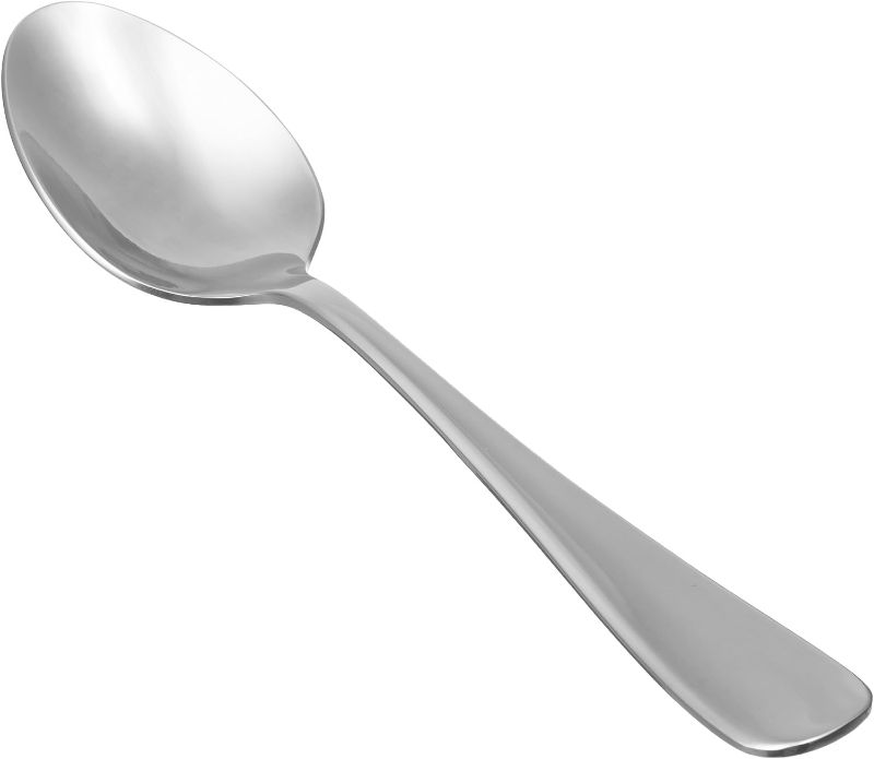 Photo 1 of DINNER SPOONS- Stainless Steel Dinner Spoons with Round Edge, Pack of 12, Silver
