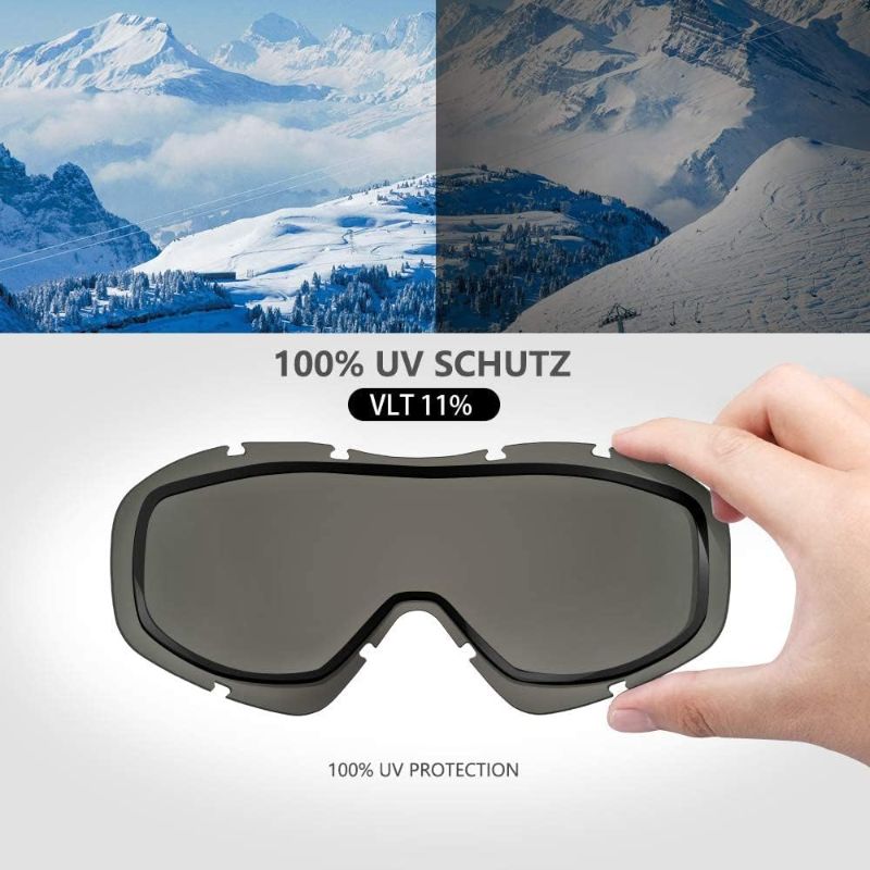 Photo 3 of OUTDOOR MASTER- OTG Ski Goggles - Over Glasses Ski/Snowboard Goggles for Men, Women & Youth - 100% UV Protection
