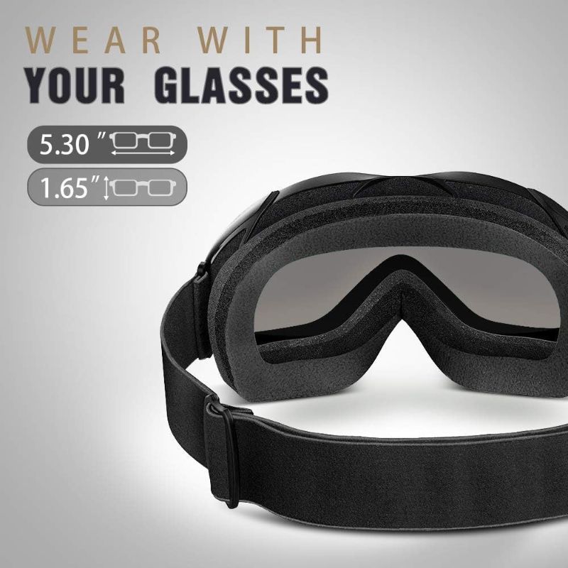 Photo 2 of OUTDOOR MASTER- OTG Ski Goggles - Over Glasses Ski/Snowboard Goggles for Men, Women & Youth - 100% UV Protection
