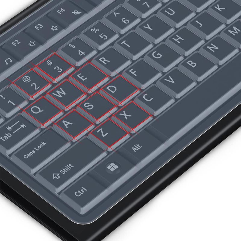 Photo 1 of (1 Pack) Universal Clear Anti-Dust Keyboard Skin Protector Cover for 104/107 Keys Standard Desktop Keyboard Reusable Waterproof Keyboard Cover
