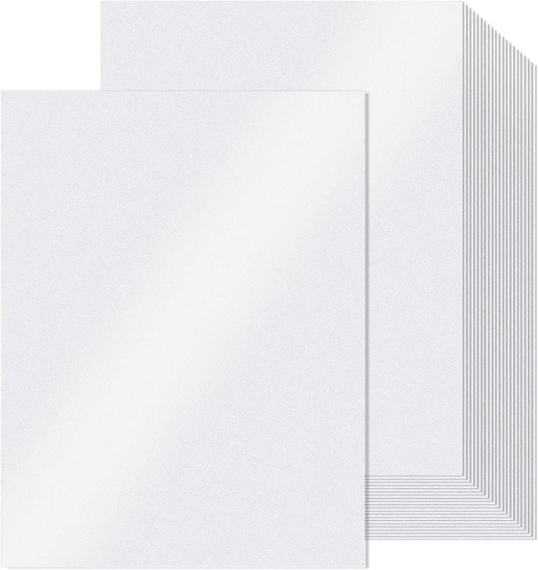 Photo 1 of 120 Sheets of Glacier White Shimmer Cardstock 8.5 x 11, 92 lb Metallic Cardstock Paper White Cardstock Thick Paper for Crafts, Christmas Gift Cards Making, Invitations, Printing, Certificates, Scrapbook Supplies
