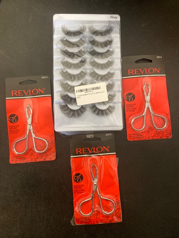 Photo 1 of Revlon Perfectweeze Slant Tip Tweezers and Himirell False Eyelashes 8 pairs