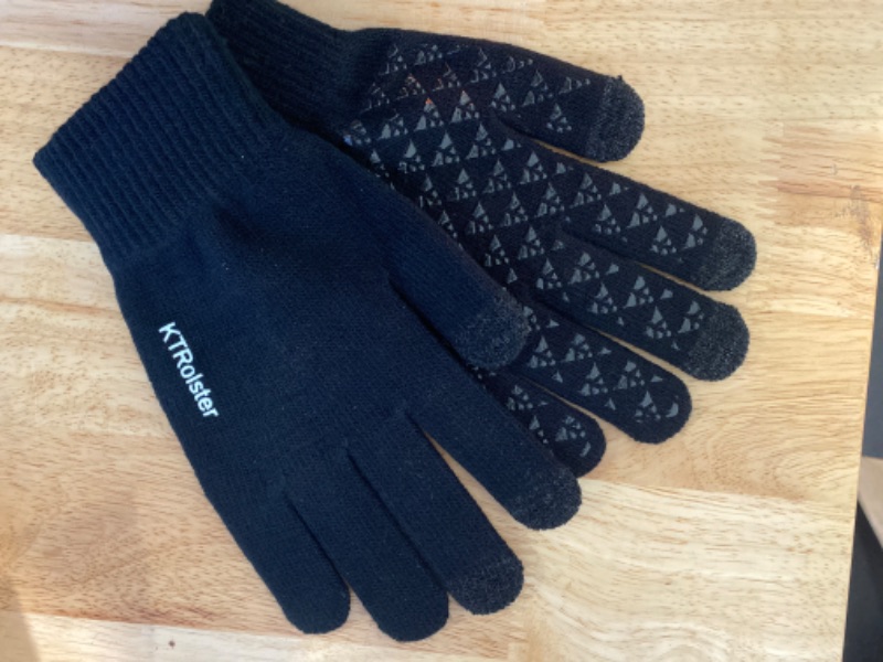 Photo 2 of Winter Knit Gloves for,Touchscreen Gloves,Knit Wool,Anti-Slip Silicone Gel