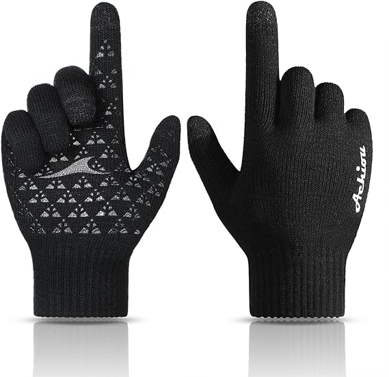 Photo 1 of Winter Knit Gloves for,Touchscreen Gloves,Knit Wool,Anti-Slip Silicone Gel