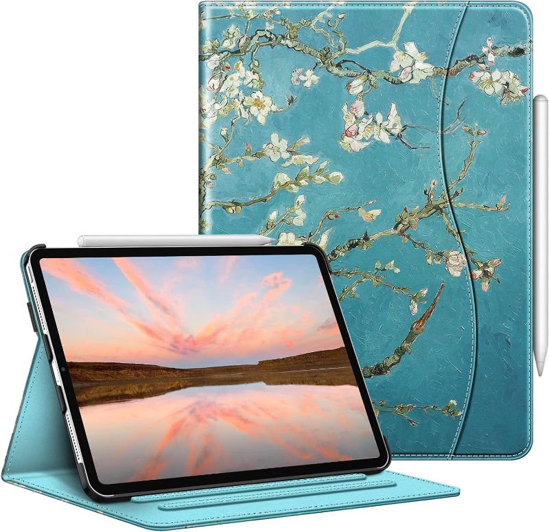 Photo 1 of Case for iPad Pro 11-inch (4th / 3rd Generation) 2022/2021 - Multiple Angles Viewing Folio Stand Cover with Pencil Holder & Pocket, Also Fit iPad Pro 11" 2nd/1st Gen, Blossom