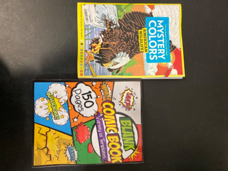 Photo 1 of Misc coloring drawing Mystery Colors Magazine Issue 72 American Wildlife Blank comic book: Draw Your Own Comics - 150 Pages of Fun with Unique Templates - A Large 8.5" x 11" Notebook. It's a Sketchbook for Kids and Adults to Unleash Creativity Paperback