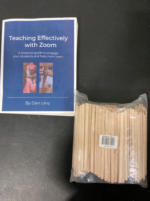 Photo 1 of MISC bundle - Teaching Effectively with Zoom:
Perfect Stix 5.5" Premium Wood Thick Stirrer 2.3mm Thick 500CT 