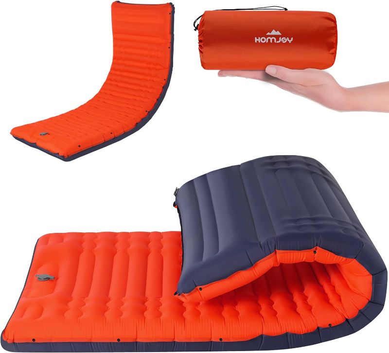 Photo 1 of Camping Sleeping Pad, Extra Thickness 4 Inch Inflatable Sleeping Mat Lightweight Waterproof