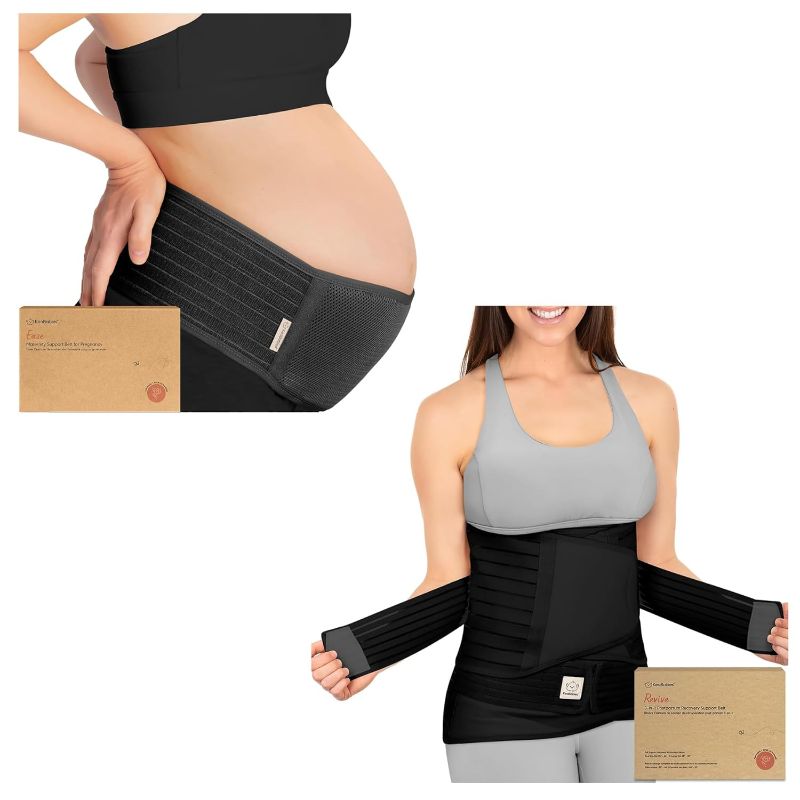 Photo 1 of KeaBabies Maternity Belly Band for Pregnancy & 3 in 1 Postpartum Belly Support Recovery Wrap 