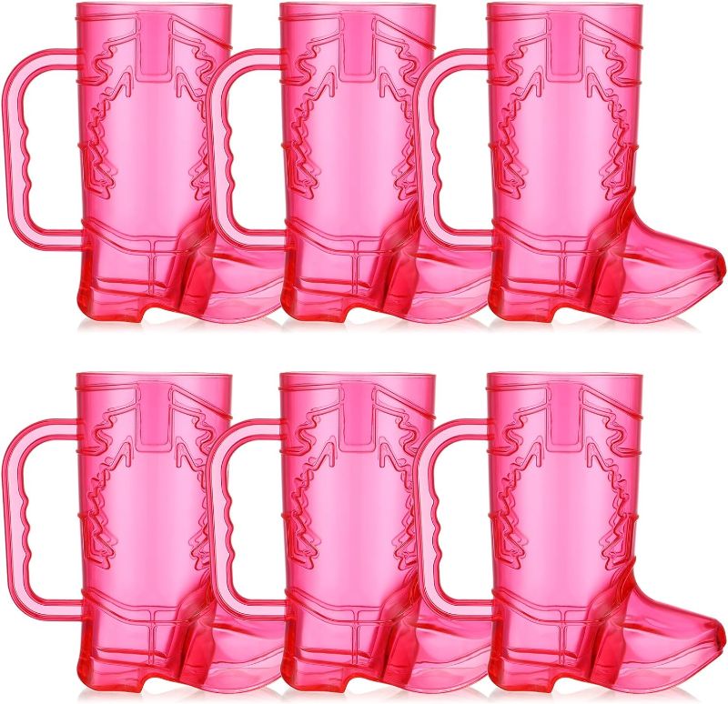 Photo 1 of Cowgirl Cowboy Boot Mugs 16 oz Plastic Large Cowgirl Boot Shot Glasses