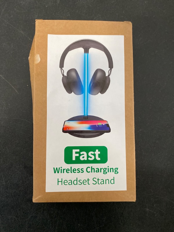 Photo 5 of FAST -  Headphone Stand for Desk, Headset Stand Anti-Slip Earphone Stand Holder for Apple, Bose, Sony, Philips, Sennheiser, Beats Gaming Over-Ear Headphones - Black
