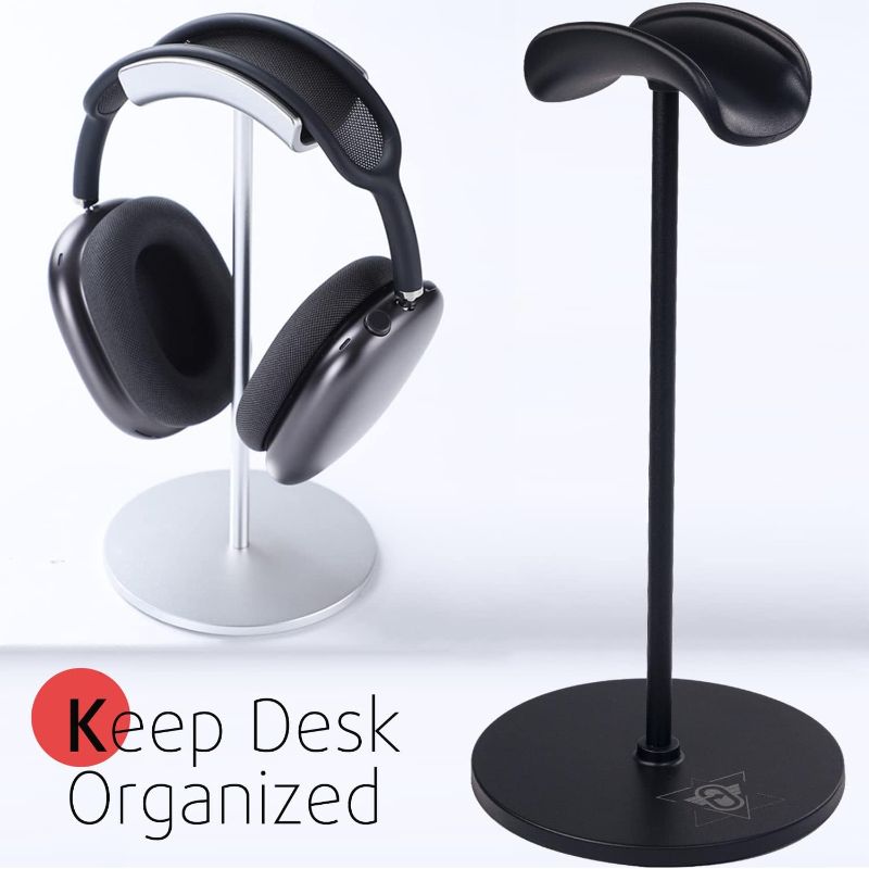 Photo 2 of FAST -  Headphone Stand for Desk, Headset Stand Anti-Slip Earphone Stand Holder for Apple, Bose, Sony, Philips, Sennheiser, Beats Gaming Over-Ear Headphones - Black
