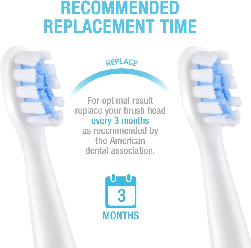 Photo 3 of Vekkia Three Eyes Electric Toothbrush Replacement Heads - 7X More Plaque Removal, End-Rounded 3D Curved Soft Bristles, Comfortable & Efficient Clean Teeth, Perfect for Kid Small Mouth
