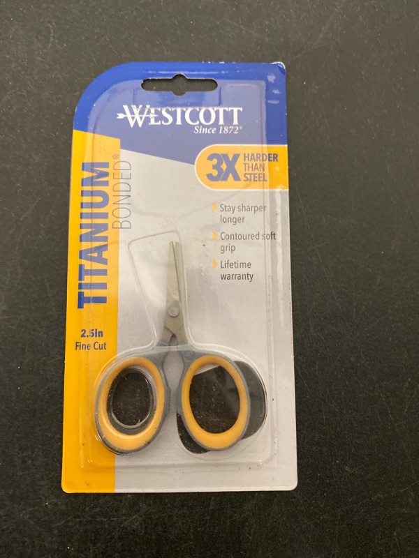 Photo 3 of Westcott 3" Straight Titanium Bonded Craft Scissors
