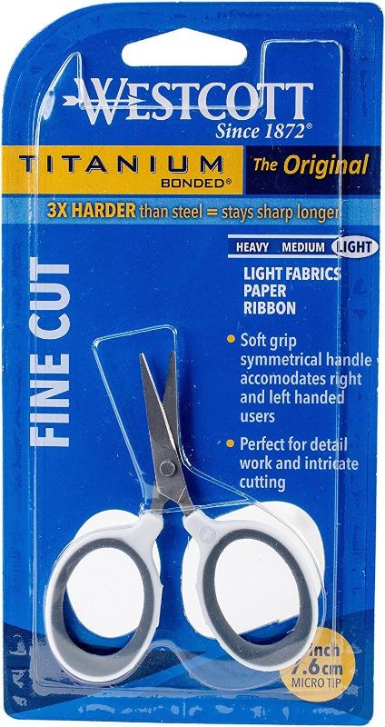 Photo 1 of Westcott 3" Straight Titanium Bonded Craft Scissors
