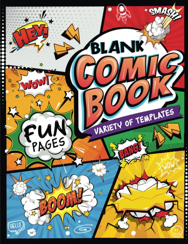 Photo 1 of Blank Comic Book: Create Your Own Comic Adventures - Fun Pages with Creative Layouts - Make Your Own Story Book Paperback – 
