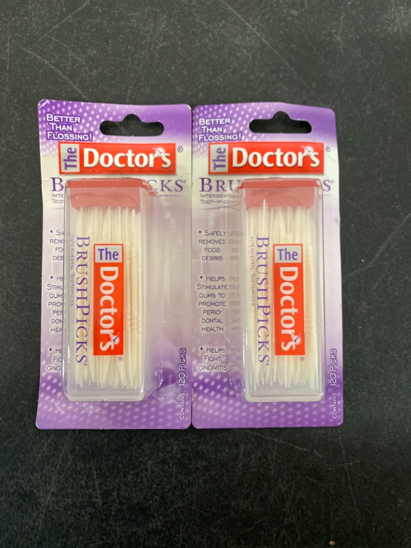 Photo 2 of The Doctor's Brushpicks, Interdental Toothpicks, 120 Count (Pack of 2)
