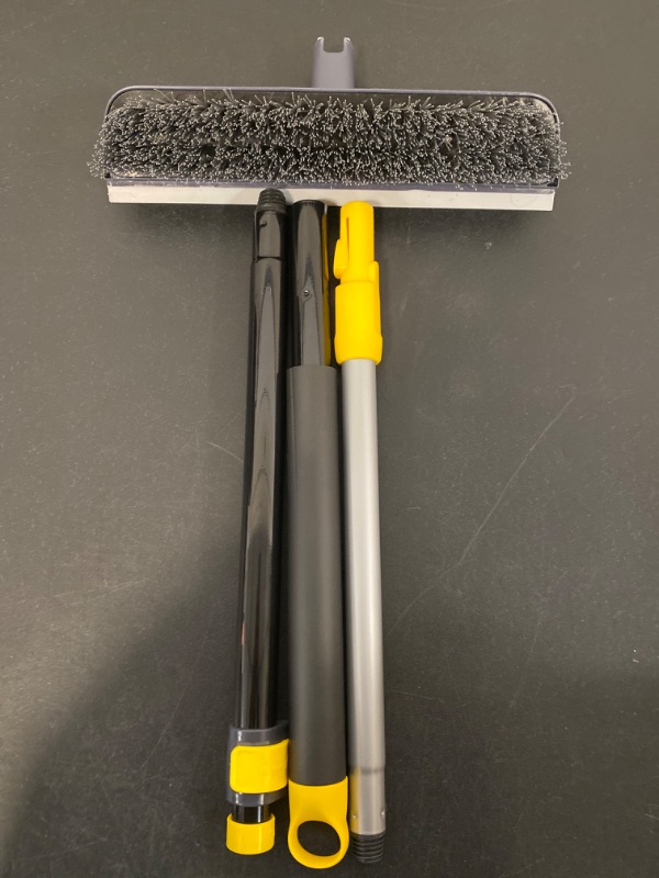 Photo 5 of Floor Scrub Brush with 60” Long Handle,2 in 1 Scrape Brush Broom with Stiff Bristles,Deck Scrub Brush,Shower Scrubber for Cleaning Patio Bathroom Grout Garages

