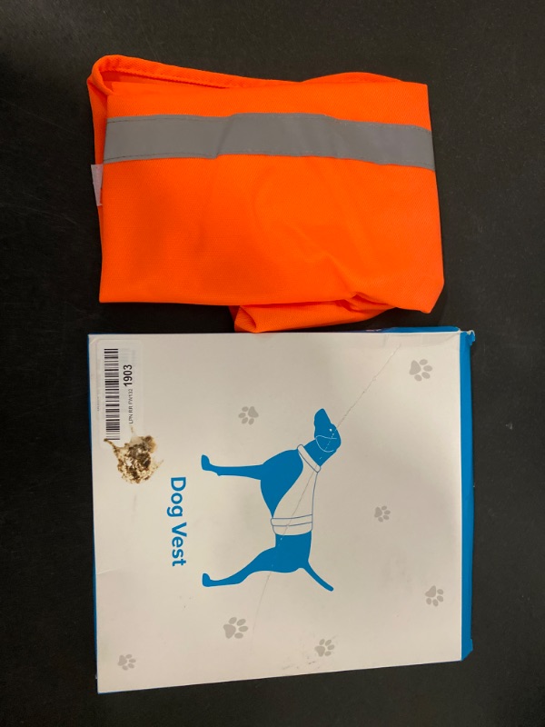 Photo 4 of Dog Jacket High Visibility Safety Reflective Dog Vest for Small Medium Large Dogs (Large, Orange)
