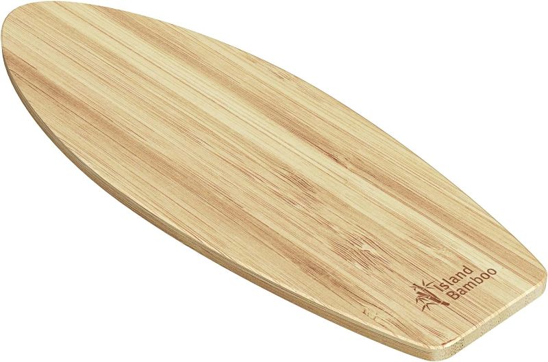 Photo 1 of Totally Bamboo Lil' Surfer Surfboard Shaped Bamboo Serving and Cutting Board

