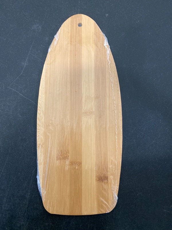 Photo 2 of Totally Bamboo Lil' Surfer Surfboard Shaped Bamboo Serving and Cutting Board
