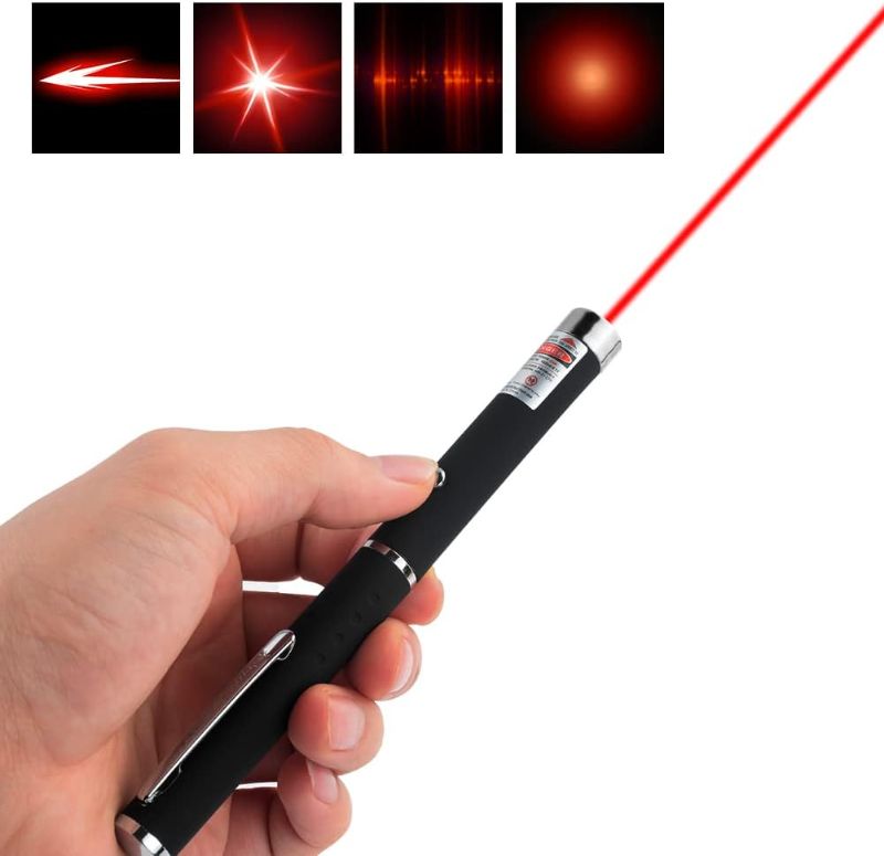 Photo 3 of WNZQK Laser Pointer for Cats Dogs Pet Interactive Toys Laser Presentation Remotes Red Green Purple Light Laser Pointer for Cats Chargeable (1 PCS Pack Red Light, Without Battery)
