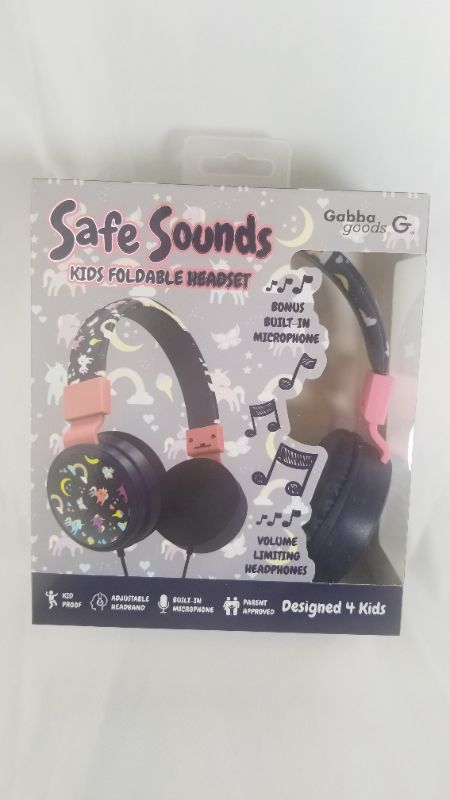 Photo 2 of GABBA GOODS KIDS SAFE SOUNDS FOLDABLE MYSTICAL OVER EAR HEADPHONES BUILT IN MICROPHONE DESIGNED 4 KIDS 
