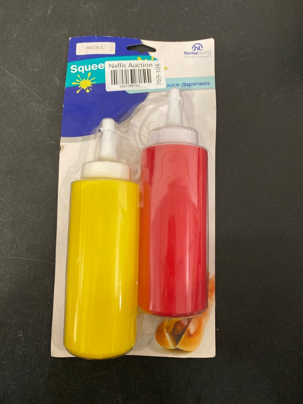 Photo 3 of BRIGHTFROM Condiment Squeeze Bottles, RED/YELLOW 8 OZ Empty Squirt Bottle with Wide Neck - Great for Ketchup, Mustard, Syrup, Sauces, Dressing, Oil, BPA FREE Plastic - 2 PACK