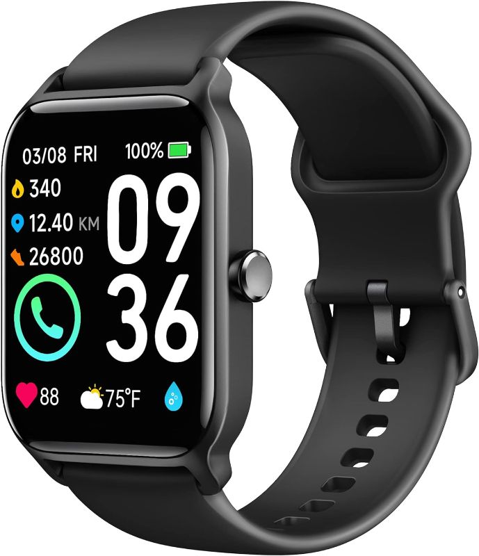 Photo 1 of ESCARU - Smart Watch for Men(Answer/Make Call),Alexa Built-in,1.8"Fitness Tracker with Heart Rate Sleep SpO2 Monitor,100 Sport Mode,Activity Trackers and Smartwatches for iOS and Android Phones

