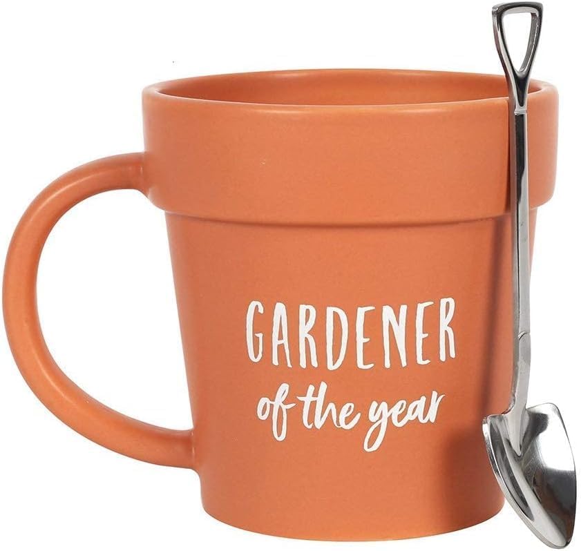 Photo 1 of VELENTI Gardener Coffee Mug Gift - Funny Plant Pot Mug with Shovel Spoon - Cool Coffee Mugs for Men, Women - Mug for Gardeners, Dad Birthday Gifts, Cute Mom Christmas Gifts (Gardener Coffee Mug)
