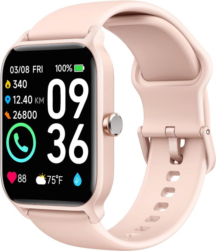 Photo 1 of Smart Watch for Women,1.8"Fitness Watch(Answer/Make Call),Alexa Built-in, [24H Heart Rate Sleep Blood Oxygen Monitor],5ATM Waterproof,100 Sports Modes Step Calorie Women Watches for iOS&Android Phones
