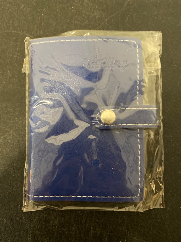 Photo 2 of Karlling credit card holder wallet for women/man soft leather business card holder card case organizer bag with 20 card sleeves inside(Dark Blue)