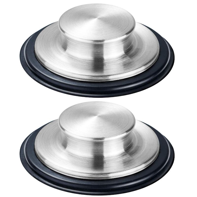 Photo 1 of 2PCS Kitchen Sink Stopper - Stainless Steel, Large Wide Rim 3.35" Diameter - Fengbao