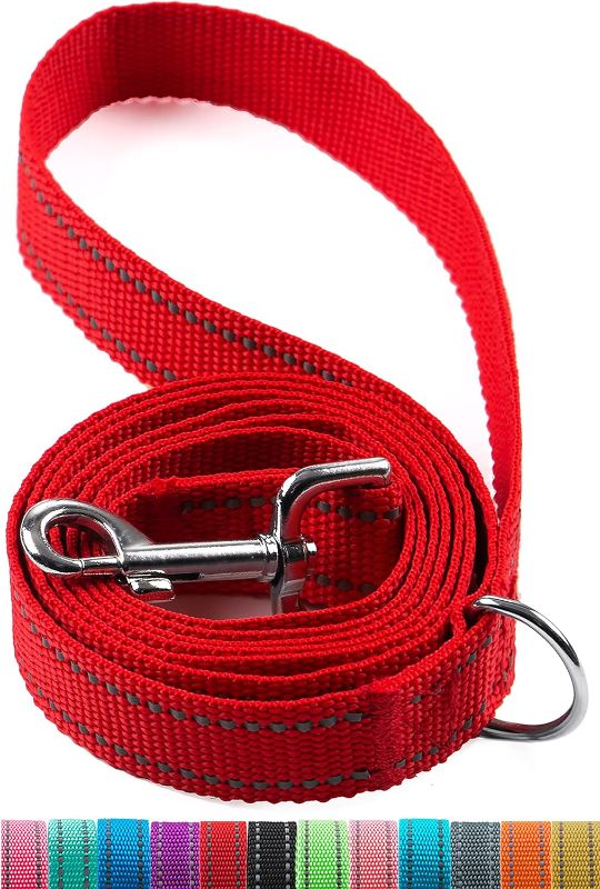 Photo 1 of OEFEO Reflective Dog Leash for Large&Medium and Small Dogs, Strong and Durable Nylon Leashes for Walking and Training, Heavy Duty Dog Leash with D Ring for Puppy (Red)

