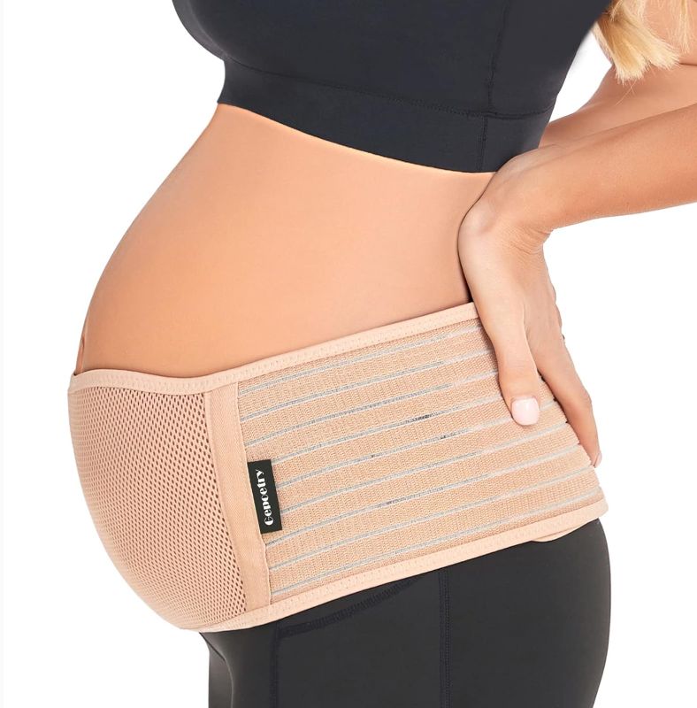 Photo 1 of Gepoetry Maternity Belly Band for Pregnant Women | Pregnancy Belly Support Band for Abdomen, Pelvic, Waist, & Back Pain | Adjustable Maternity Belt | For All Stages of Pregnancy & Postpartum (Beige)
