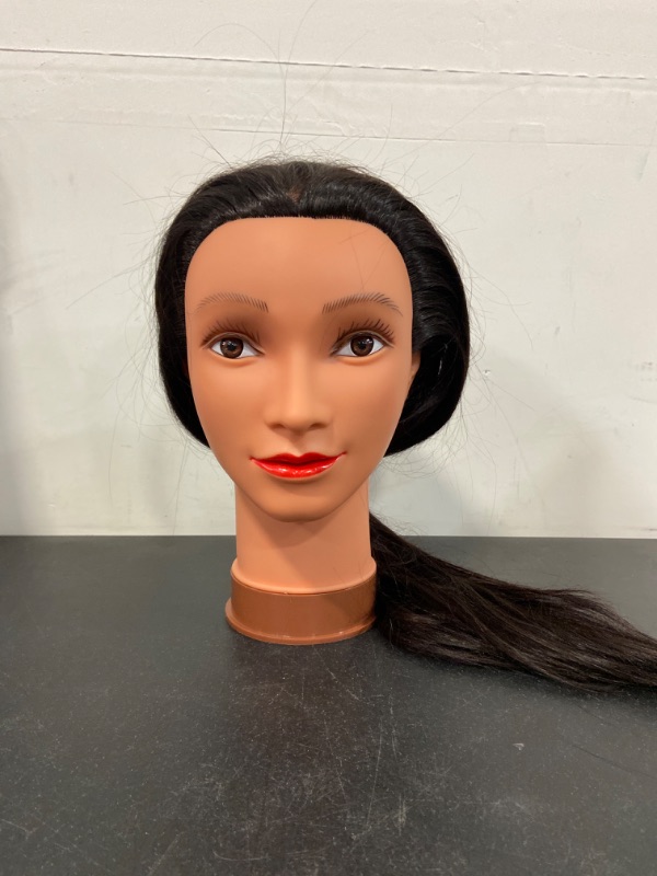 Photo 1 of Styling Training Mannequin Head With Long Black Hair