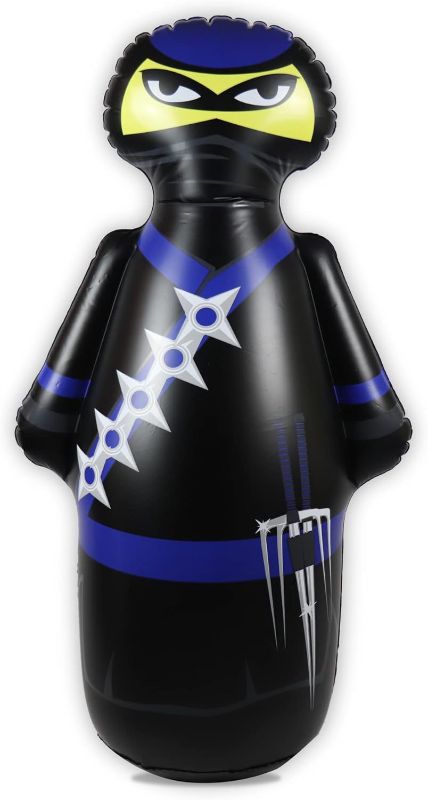 Photo 1 of INFLATABLE DUDES Ninja (Nobi) 47 Inches -Kids Punching Bag | Already Filled with Sand| Bop Bag | Inflatable Toy | Boxing - Premium Vinyl- | Bounce-Back Action! | Indoor Outdoor -Play Therapy
