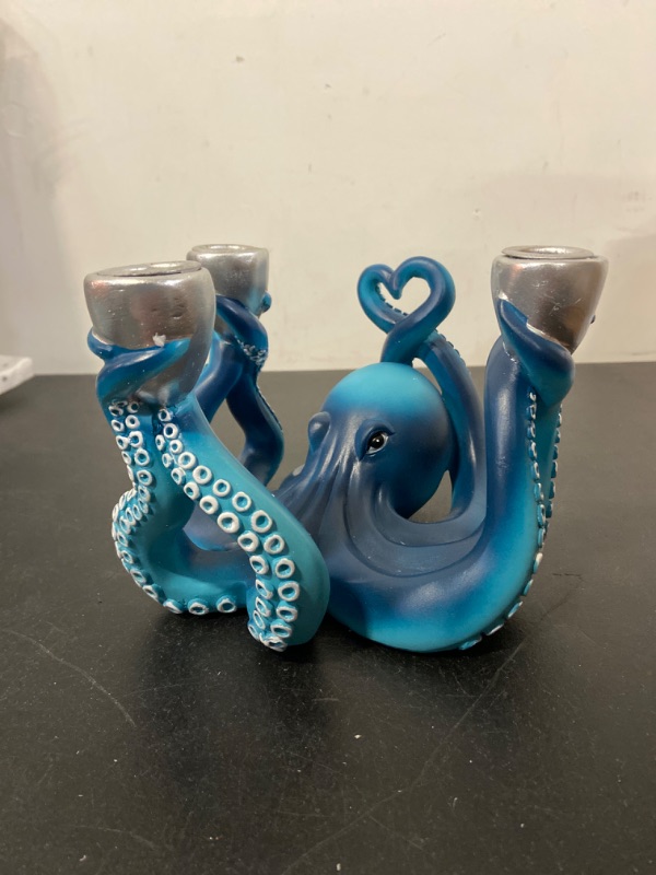 Photo 2 of Koncenttop Octopus Candle Holder, Candle Sticks Holder, Candle Holders for Table Centerpiece Decor, Octopus Shape Resin Candle Holder
