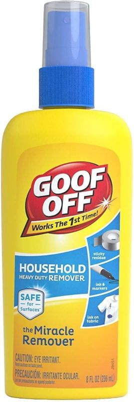 Photo 1 of Goof Off - Household Heavy Duty Remover for Spots, Stains, Marks, and Messes – 8 fl. oz. (FG708)
