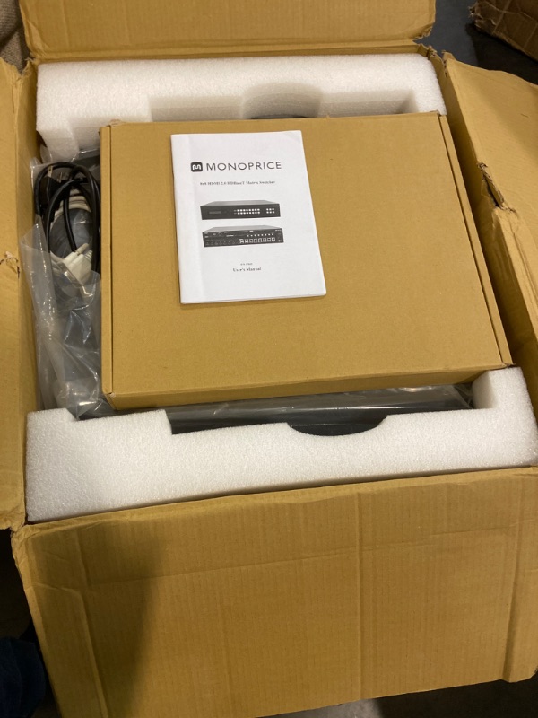Photo 2 of Monoprice Blackbird 4K 18Gbps HDBaseT 8x8 HDMI Matrix Extender Switch Over Cat6 with 8 Receivers and 8 IR Kits, 70m, HDR, HDCP 2.2, PoC, GUI, and De-E
